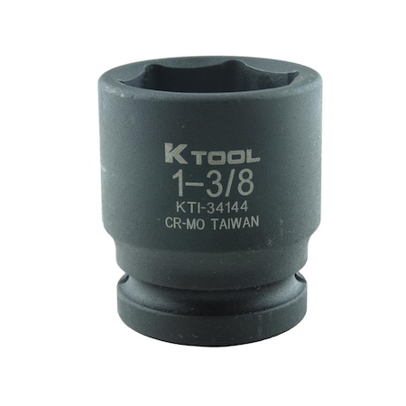 K-Tool International 3/4" Drive Impact Socket black oxide, Stndrd 6Pt, 3/4"Dr, 1-3/8 KTI-34144
